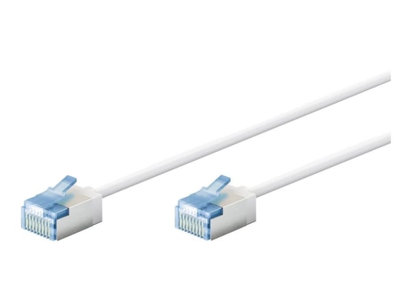 goobay - Patch-kabel - RJ-45 (hane) till RJ-45 (hane) - 15 m - 3.8 mm - U/FTP, PiMF - CAT 6a - halogenfri, tvinnad, slim, ultra flexibel - vit