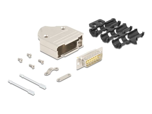 Delock - Seriell kontakt - 15 pin D-Sub (DB-15) (hann) til 15 soldering pin - sølv