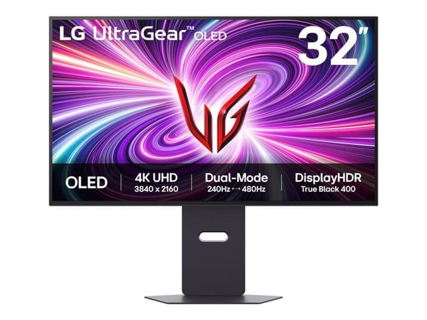 LG UltraGear 32GS95UV-B - OLED-skjerm - gaming - 32" (31.5" synlig) - 3840 x 2160 UHD @ 240 Hz - 1300 cd/m² - 1500000:1 - DisplayHDR 400 True Black...