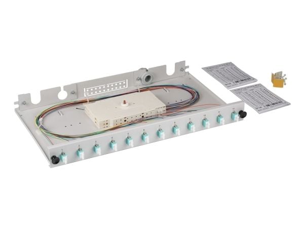 EFB Elektronik BA71901L12OM3, LC, OM3, Grå, Rackmontering, 1U, 483 mm