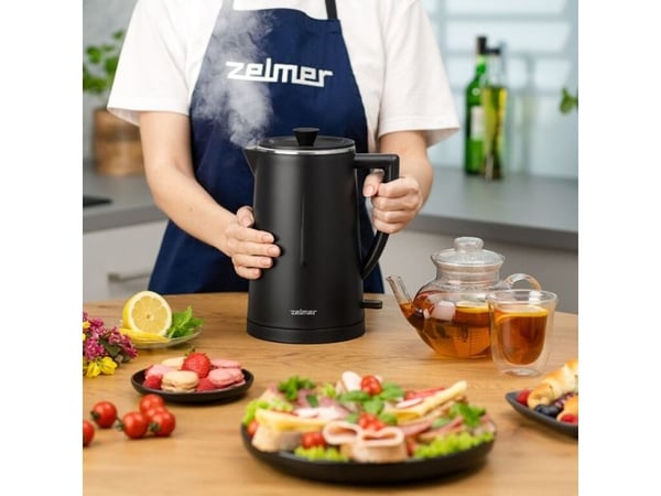 Zelmer ZCK8020B, 1,7 l, 1500 W, Sort, Plast, Rustfritt stål, Vannivåindikator, Overopphetingsbeskyttelse
