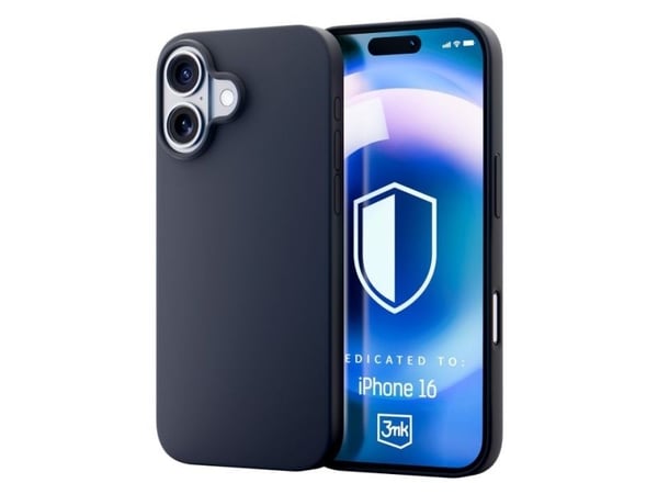 3MK Hardy Silicone MagCase pro, Etui, Apple, iPhone 16, 15,5 cm (6.1"), Grafitt
