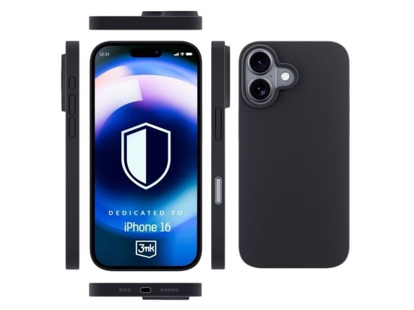 3MK Hardy Silicone MagCase pro, Etui, Apple, iPhone 16, 15,5 cm (6.1"), Grafitt