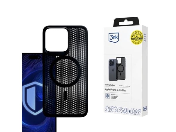3MK COOLing MagCase pro, Omslag, Apple, iPhone 16 Pro Max, 17,5 cm (6.9"), Svart