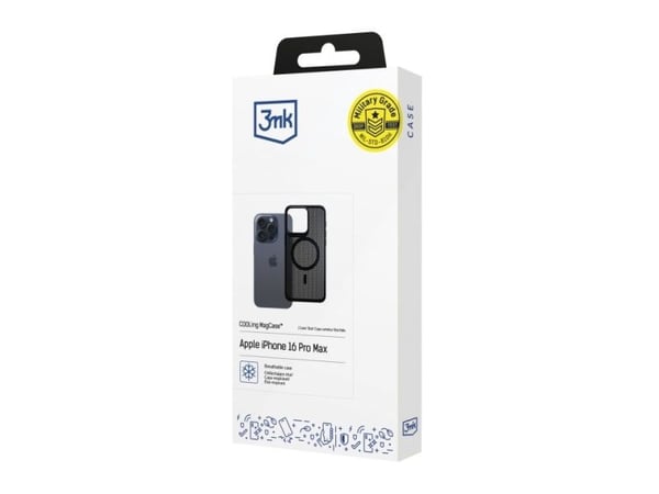 3MK COOLing MagCase pro, Omslag, Apple, iPhone 16 Pro Max, 17,5 cm (6.9"), Svart