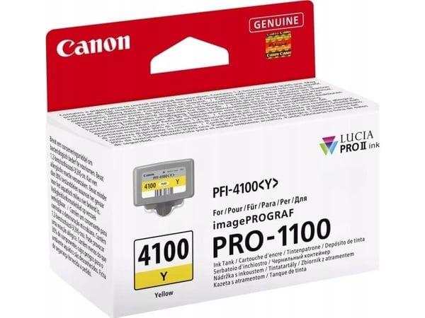 Canon PFI-4100 Y - 80 ml - gul - original - hengeboks - blekkbeholder - for imagePROGRAF PRO-1100