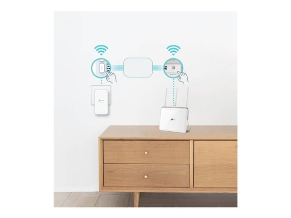 TP-Link TL-WPA7517 KIT V2 Wi-Fi Kit - Strømlinjeadaptersett 1GbE, HomePlug AV (HPAV), HomePlug AV (HPAV) 2.0, IEEE 1901 - Wi-Fi 5 - Dobbeltbånd - v...