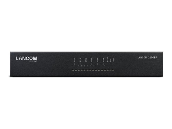 LANCOM 2100EF, svart, 1U, bord-/veggfeste, 1 vifte(r), intern, RTP, SIPS, SRTP