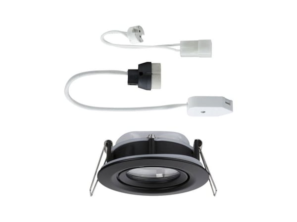 Paulmann Nova Plus, Smartlyspunkt, ZigBee, Sort, LED, Aluminium, Zink, Varm hvit