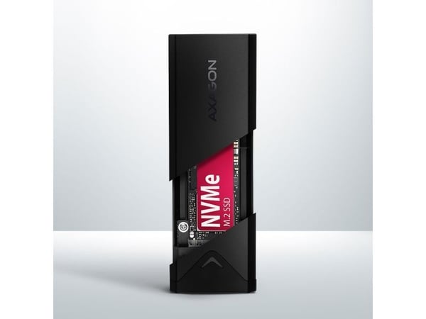 Axagon AXAGON EEM2-UB2-lomme, USB-C 10 Gbps - M.2 NVMe SSD PIL-boks, svart
