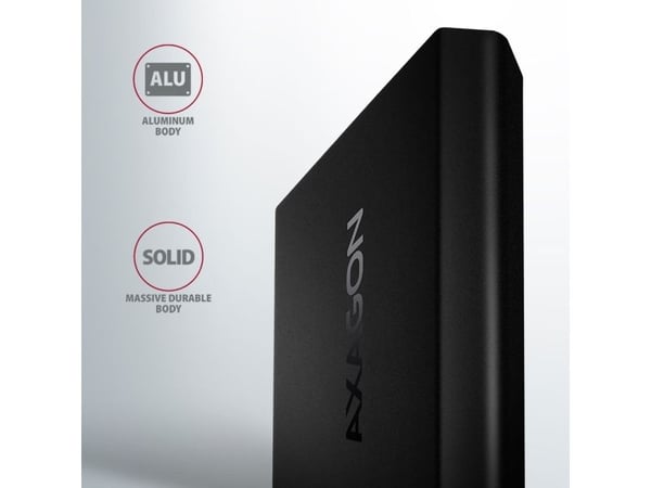 Axagon AXAGON EEM2-UB2-lomme, USB-C 10 Gbps - M.2 NVMe SSD PIL-boks, svart