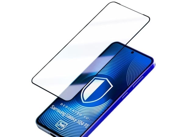 3MK HardGlass Max Lite, Samsung, Galaxy S24 FE, Ripebestandig, Sort, Gjennomsiktig, 1 stykker