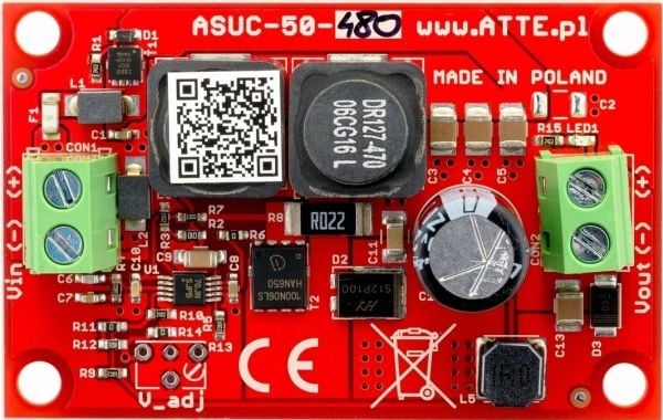 Atte-palvelimen virtalähde ATTE DC/DC CONVERTER ASUC-50-AD0-OFF