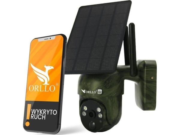 ORLLO IP-kamera Orllo IP-kamera trådløst 4G LTE roterbart med solcellepanel ORLLO TZ1 MORO