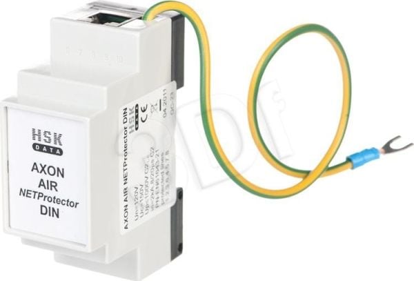 AXON [AIR Net Protector DIN] - verkon ylijännitesuoja ohjauskaappeihin (1 kanava 10/100/1000 Mb/s, UTP/STP, muovi)