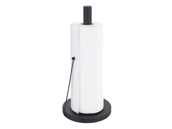 WENKO 55015100, Tørkepapirholder for bordplate, Sort, Metall, Rund, 1 stykker, 150 mm