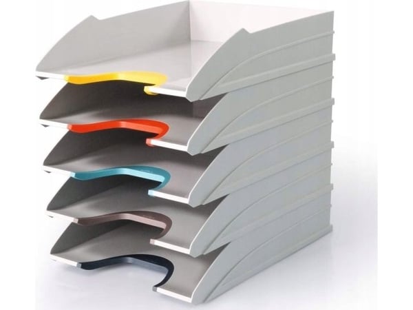 DURABLE VARICOLOR MIX - Brevbakke - 5 rom - for A4 (210 x 297 mm), C4 (229 x 324 mm) - antrasittgrå