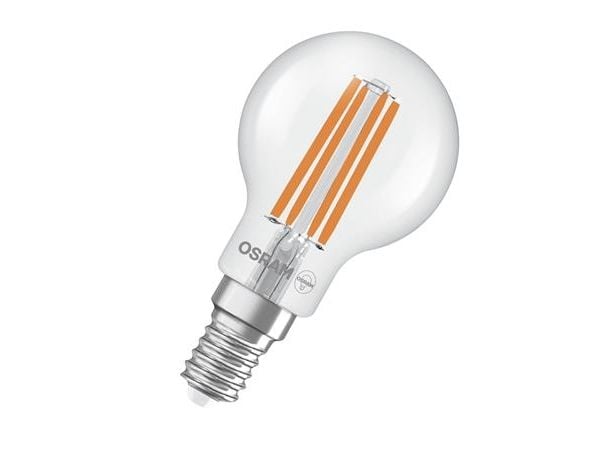 OSRAM LED krone filament 470lm 2,2W/827 (40W) E14 energiklasse A