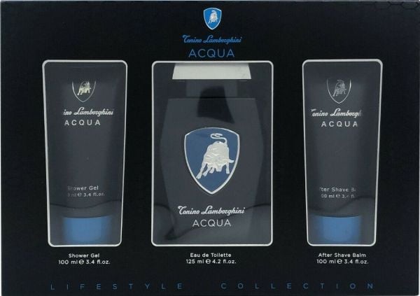 TONINO LAMBORGHINI Acqua EDT spray 125 ml + aftershave balm 100 ml + shower gel 100 ml