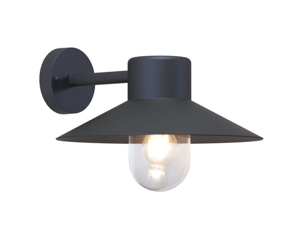 [OUTLET] - Victor Veggarmatur E27 sokkel IP44 Antrasitt