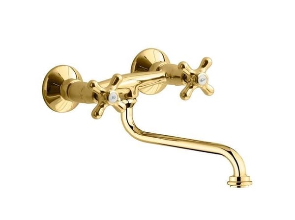 Lavabo Retro to-grebs badekararmatur m/hane massiv messing