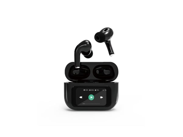 Gembird TWS-LCD-ANC-01-BK - True wireless-hodetelefoner med mikrofon - i øret - Bluetooth