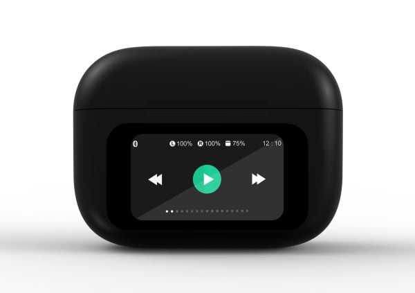 Gembird TWS-LCD-ANC-01-BK - True wireless-hodetelefoner med mikrofon - i øret - Bluetooth