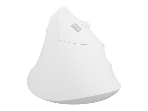 NATEC Crake 2, Høyre hendt, Vertikalt design, Optisk, RF trådløs + Bluetooth, 2400 DPI, Hvit