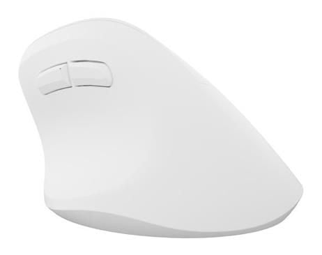 NATEC Crake 2, Høyre hendt, Vertikalt design, Optisk, RF trådløs + Bluetooth, 2400 DPI, Hvit