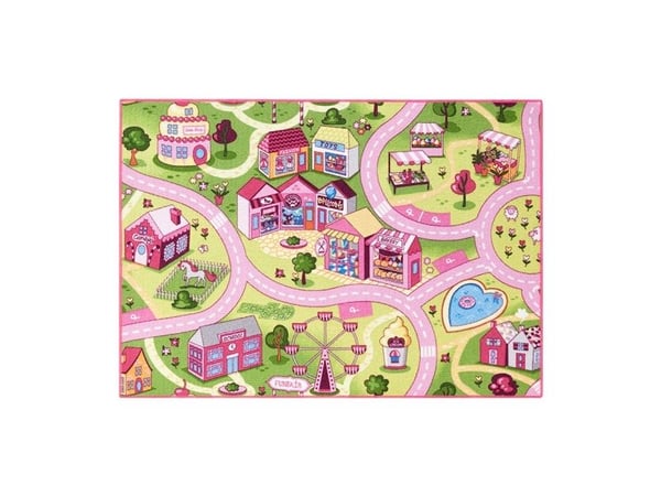 Leketeppe rosa tivoli 95 x 133 cm