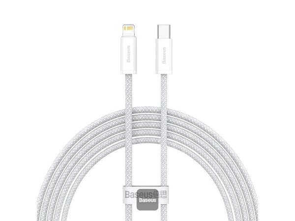 Baseus CALD000102, 2 m, Lightning, USB C, Hankjønn, Hankjønn, Hvit