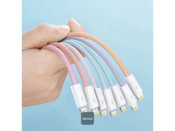 Baseus CALD000102, 2 m, Lightning, USB C, Hankjønn, Hankjønn, Hvit