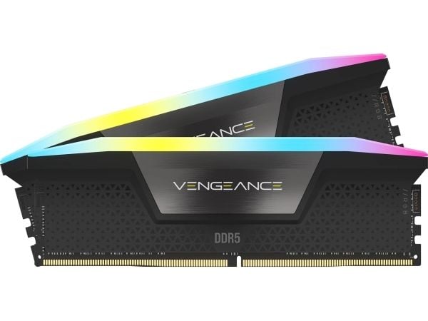 CORSAIR Vengeance RGB - DDR5 - sett - 16 GB: 2 x 8 GB - DIMM 288-pin - 2600 MHz / PC5-48000 - CL40 - 1.25 V - ikke-bufret - on-die ECC - svart