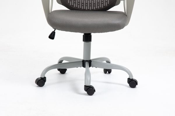Activejet YK507 SZ, Polstret Sete, Mesh Ryggstø, Grå, Grå, Skum, Stoff