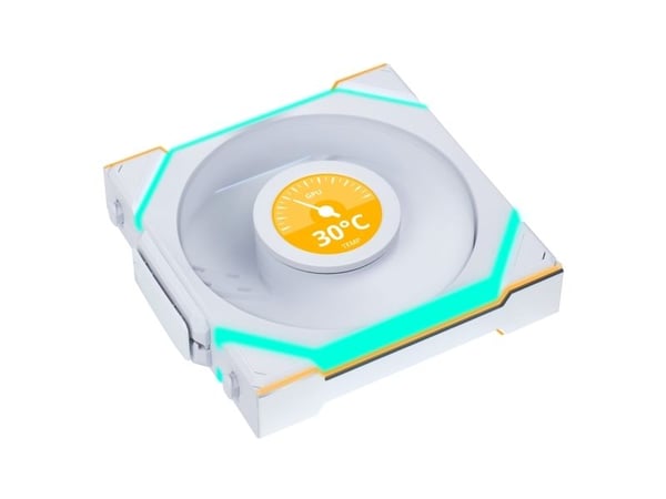 Lian Li 12SLLCD1W3W, vifte, 12 cm, 350 rpm, 1900 rpm, 50,08 CFM, hvit