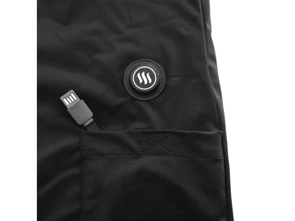 Oppvarmet, universal, tilpasset vest laget av elastisk materiale, drevet av enhver powerbank, størrelser: S, M, L, XL