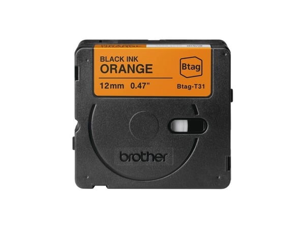 Brother BTAG-T31, Musta oranssilla, Filippiinit, 5 vuosi/vuosia, Brother, P-touch PT-N10, PT-N20, PT-N25BT, 1,2 cm