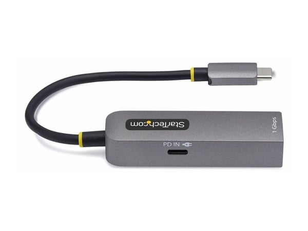 StarTech.com 1GPD3-USB-C-ETHERNET, Langallinen, USB Type-C, Ethernet, 5000 Mbit/s, Harmaa