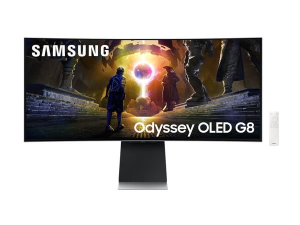 Samsung Odyssey OLED G8 S34DG850SU - G85SD Series - OLED-skjerm - Smart - gaming - kurvet - 34" - 3440 x 1440 UWQHD @ 175 Hz - 250 cd/m² - 1000000:...