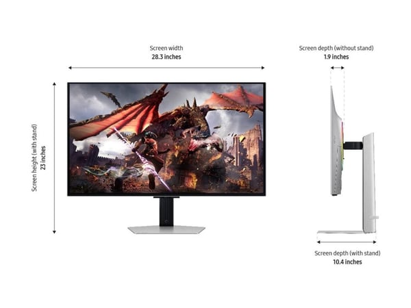 Samsung Odyssey OLED G8 S32DG802SU - OLED-skjerm - Smart - gaming - 32" - 3840 x 2160 4K @ 240 Hz - 250 cd/m² - 1000000:1 - 0.03 ms - 2xHDMI, Displ...
