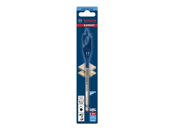 Bosch Expert SelfCut Speed - Bor - for kartong, bløtt tre, sponplater - spadedel - 17 mm - heksagonal - lengde: 152 mm
