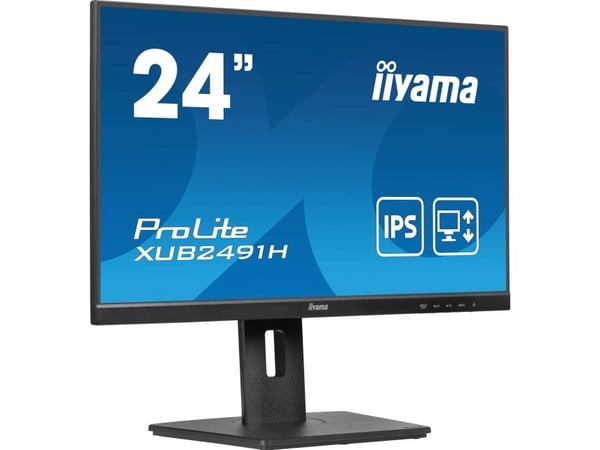 iiyama ProLite XUB2491H-B1 - LED-skjerm - 24" (23.8" synlig) - 1920 x 1080 Full HD (1080p) @ 100 Hz - IPS - 300 cd/m² - 1300:1 - 0.5 ms - HDMI, Dis...