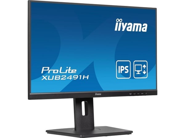 iiyama ProLite XUB2491H-B1 - LED-skjerm - 24" (23.8" synlig) - 1920 x 1080 Full HD (1080p) @ 100 Hz - IPS - 300 cd/m² - 1300:1 - 0.5 ms - HDMI, Dis...