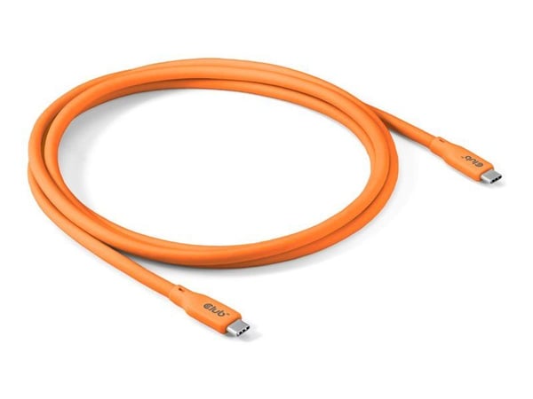 Club 3D - USB-kabel - 24 pin USB-C (hane) till 24 pin USB-C (hane) - USB4 - 2 m - 4K60Hz stöd, stöd för strömleverans på upp till 240 W, upp till 2...