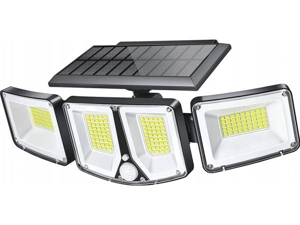 Viking utendørs solcelle-LED-lampe S180 med bevegelsessensor