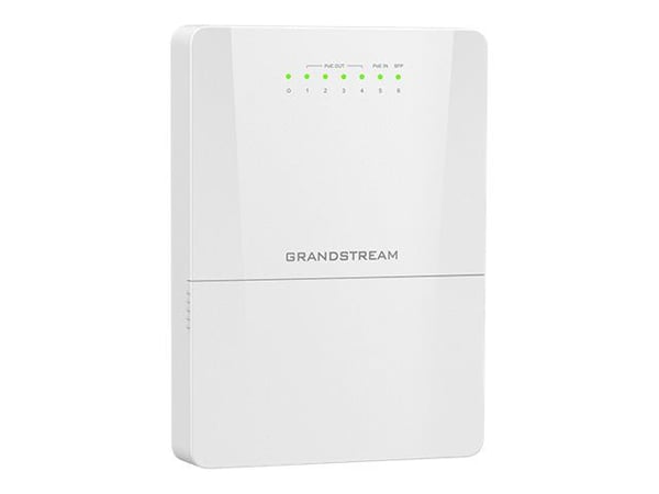 Grandstream GWN7710 Series GWN7710R - Switch - Styrt - 5 x 10/100/1000 (PoE) + 1 x 1/2.5G SFP - stangmonterbar, veggmonterbar, DIN-skinnemonterbar ...