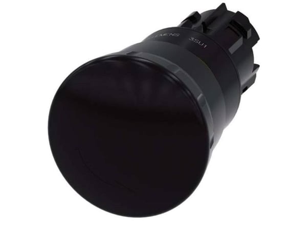 Siemens 3SU1000-1HB10-0AA0, Nappi, Musta, Muovi, 71,6 mm, 46 g, 150 mm