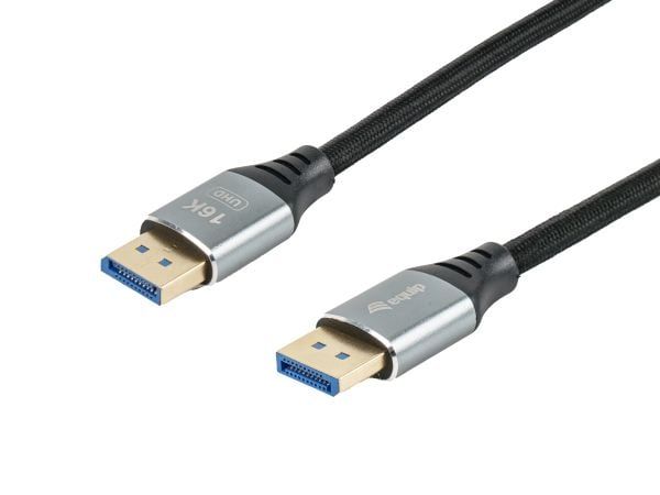 Equip 119282, 2 m, DisplayPort, DisplayPort, Hankjønn, Hankjønn, 15360 x 8640 piksler
