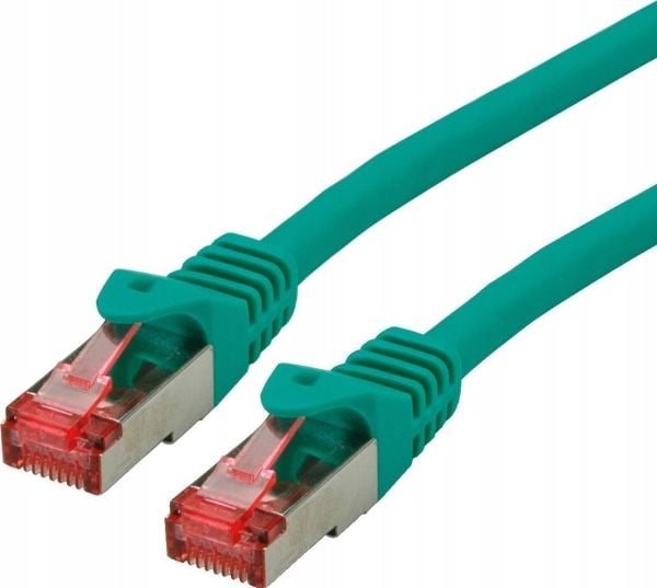 Roline ROLINE - Patch- Cable - RJ- 45 (M) to RJ- 45 (M) - 1.5 m - SFTP, PiMF - CAT 6 - halogen free, shaped, stranded - green (21.15.2634)