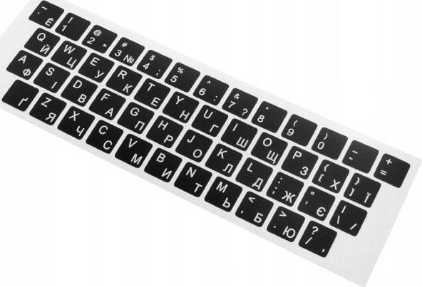 Accura klistremerker til tastatur alfabet ukrainsk, svart